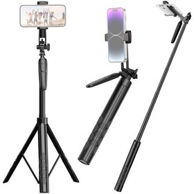Resim Xindoker Abs Ve Alüminyum Alaşımlı 190cm Yüksekliğe Kadar Genişletilebilir Selfie Çubuğu Ve Tripod 