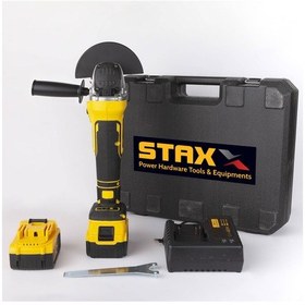 Resim Staxx Power STX1058 Profesyonel 125 MM Kömürsüz Çift Akülü Şarjlı Taşlama Makinesi + Kesme Taşı 2 Adet 