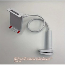 Resim Hightower Beyaz 360 Derece Dönen Tablet Tutucu Spiral Tabanlı Titreşimsiz Sabit Yatak Başı Standı Beyaz 