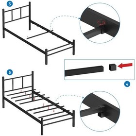 Resim Metal Karyola, Defne Metal Karyola 90x190 cm Beyaz Renk 