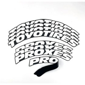 Resim OTOELİT LASTİK YAZISI/ARABA LASTİK YAZISI/TİRE TEXT/ TOYOTİRES PROXES 8 Li SET+YAPIŞTIRICI+ZIMPARA 