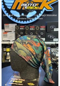 Resim Delta Buff Motorcu Boyunluk Çok Amaçlı Motosiklet Bandana Dikişsiz, Unisex 