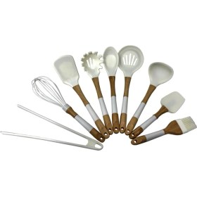 Resim Boho Bazzar 9 Parça Silikon/ Bambu Chef Mutfak Seti 