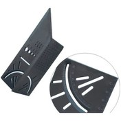 Resim Tongxida 200x60mm Ahşap İşleri Açı Cetveli - Çift Ölçekli Plastik 