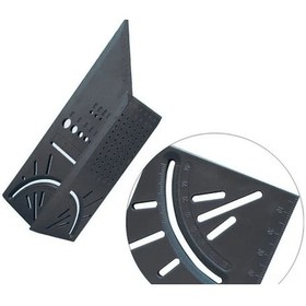 Resim Tongxida 200x60mm Ahşap İşleri Açı Cetveli - Çift Ölçekli Plastik 