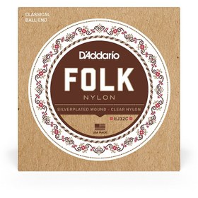 Resim Daddario EJ32C Folk Set Klasik Gitar Teli (Normal Tension) 