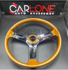 Resim carlone Personel Ahşap Vintage Retro 38cm Direksiyon- Etiketçilere Özel Şık Ahşap Direksiyon 