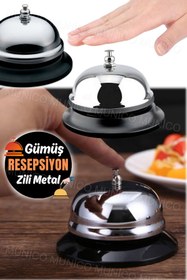 Resim Munico Masa Mutfak Otel Banko Resepsiyon Restoran Bar Zil Çağrı Zili Servisi Paslanmaz Çelik Kırılmaz Şık 