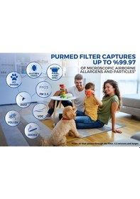 Resim Purmed Daikin MC40 - MC50 - MCK55 Hava Temizleyici Uyumlu Hepa + Karbon Filtre 