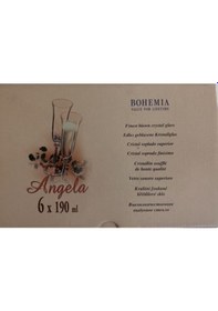 Resim Bohemia Cristal Angela 6 Parça Şampanya Kadehi Seti 190 ML 