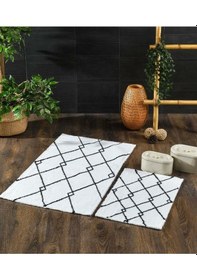 Resim Hc&w Redona 2'li Siyah Banyo Paspası Seti Siyah 