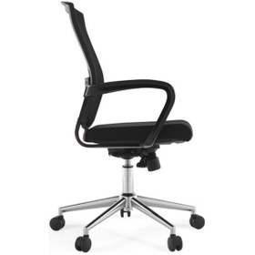 Resim Alissa Çalışma Koltuğu Toplantı Koltuğu Krom Ayak Siyah 
