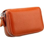 Resim Novahub Hakiki Dana Derisi Fermuarlı Kartlıklı Cüzdan Rfıd Engelleme Kadın Çantası & Kadın Kartlık 42083440 Kahverengi 