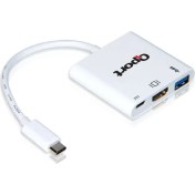Resim Qport Type-C To HDMI 4K(3840*2160) +USB 3.0+Type-C (F) 4K Çevirici Converter 