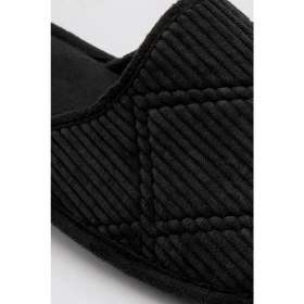 Resim Twigy Erkek Siyah Roger Ev Terliği Tekstil Malzeme ile Konforlu Kullanım Alanı 