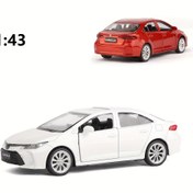 Resim Simülasyon 1:43 TOYOTA Corolla Alaşımlı Araba Modeli Oyuncak Araba Sergi Standı Yarış Araba Modeli Erkek Oyuncak Doğum Günü Hediyesi 