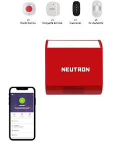 Resim NEUTRON Wi-fi Smart Dış Mekan Alarm Ve Güvenlik Sistemi - Kablosuz Alarm Seti - App Ile Kontrol 