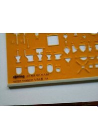 Resim Rotring Sıhhi Tesisat Şablonu 1:50 853 787 Sarı 
