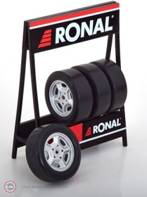 Resim 1:18 IXO Ronal GM Standlı Jant Lastik Seti 