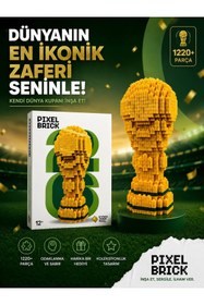 Resim NETAVANTAJ Dünya Kupası Tasarımlı Büyük Parçalı Blok Oyuncak Seti Big Pixel Brick Set 