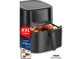 Resim Goldmaster Palmi Sıcak Tutma Özellikli 7 Litre Geniş Xxl Dokunmatik 10 Ön Ayarlı Airfryer Sıcak Hava Fritözü 
