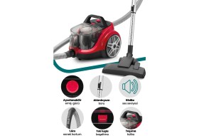 Resim Goldmaster Arena Sessiz 2.5 Litre Kapasiteli Hız ve Emiş Güç Ayarlı Filtreli Toz Torbasız Elektrikli Süpürge 