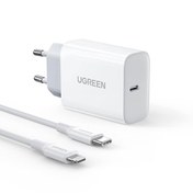 Resim 20W PD Şarj Cihazı Ve PD To Lightning 1 Metre Data Şarj Kablosu Ugreen