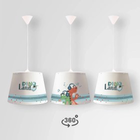 Resim Popcorn Kids Cute Dıno Konik Sarkıt Aydınlatma (Large) 