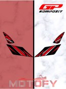 Resim GP Kompozit Honda PCX 125 2021-2024 Uyumlu Artçı Ayak Pad Kırmızı 