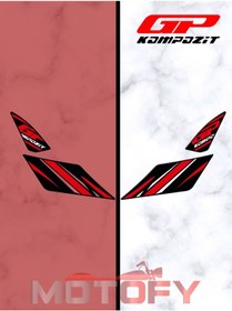 Resim GP Kompozit Honda PCX 125 2021-2024 Uyumlu Artçı Ayak Pad Kırmızı 