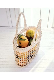 Resim AFRALYAHOME Hasır Gazetelik Rattan Gazetelik-El Yapımı Doğal Dekoratif Hasır Çanta Gazetelik 30 cm 