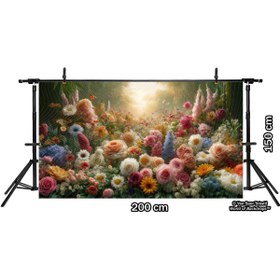 Resim Venspor Renkli Çiçek Bahçesi Temalı Arkaplan, Profesyonel Fotoğrafçılık için 200x150cm Duvar Örtüsü Fon 