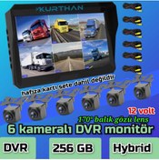 Resim Twogo 10 Inç 6 Kanallı 170 '' 6 Kameralı Hybrid Dvr Araç Monitörü Go-6006 