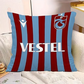 Resim 1 Adet Trabzonspor Futbol Kulübü VESTEL Logo Yastık Kılıfı - 44.96x44.96 cm Çift Taraflı Baskı Polyester, Fermuarlı & Makinede Yıkanabilir - Oturma Odası, Yatak Odası, Ofis için Modern Ev Dekoru - Spor Fan Hediyesi (İçlik Dahil Değildir), Dekoratif Yastık Kılıfı, Kolay Bakım Kumaş 