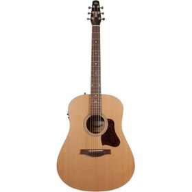 Resim Seagull S6 Cedar Original Slim Elektro Akustik Gitar (Natural) 