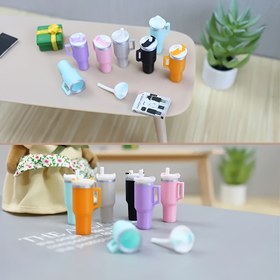 Resim 1 adet Miniature İzoleli Bardak Pipetli - Oyuncak Ev Ölçeği Plastik İçme Aksesuarı, DIY Mikro Model Yiyecek Sahne Bileşeni, Canlı Pastel Renkleri, El Sanatları ve Oyun Zamanı için İdeal, Oyun El Sanatları Öğesi|Oyun Yiyecek Aksesuarı|Dayanıklı Plastik 