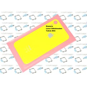 Resim İphone XR Arka Pil Batarya Kapağı (CAM) Sarı 