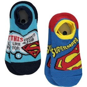 Resim Superman Erkek Çocuk 2'li Babet Çorap 2-12 Yaş Standart 