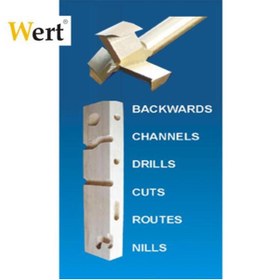 Resim WERT 2523 Tas Menteşe Çok Açılı Freze Matkap Seti 4 Parça 