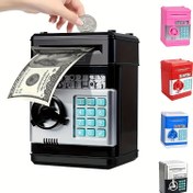 Resim Çocuklar için Elektronik ATM Tasarruf Bankası Kombinasyon Kilidi ile - Otomatik Para ve Madeni Para Depolama Kutusu, Eğlenceli Yenilik Oyuncakları için Halloween, Noel ve Doğum Günü Hediyeleri, Renkli Eğlenceli Tasarım, Madeni Para Depolama | Eğlenceli Tasarım | Dayanıklı Plastik 