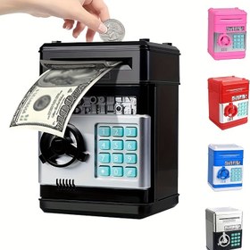 Resim Çocuklar için Elektronik ATM Tasarruf Bankası Kombinasyon Kilidi ile - Otomatik Para ve Madeni Para Depolama Kutusu, Eğlenceli Yenilik Oyuncakları için Halloween, Noel ve Doğum Günü Hediyeleri, Renkli Eğlenceli Tasarım, Madeni Para Depolama | Eğlenceli Tasarım | Dayanıklı Plastik 
