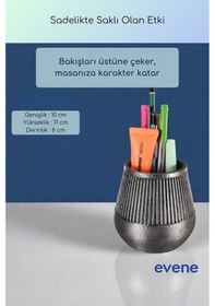 Resim Kalemlik Masa Kalemliği Organizer Kalemlik Gümüş Eskitme Renk Model 88 Çok Renkli 