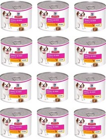 Resim Hill's Small Mini Mousse Küçük ve Mini Irk Tavuklu Yetişkin Ezme Köpek Konservesi 12 x 200 G 