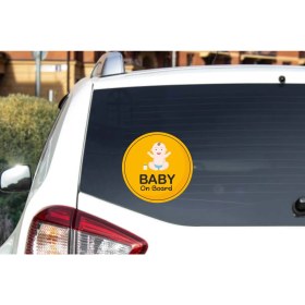 Resim Ubga Gift Arabada Bebek Var Araç Sticker (15 x 15 Cm) 