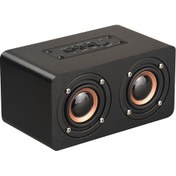 Resim Szykd M5 Subwoofer Ahşap Bluetooth 4.2 Hoparlör Destek Tf Kart ve 3.5mm Aux & Fm Siyah (Yurt Dışından) 