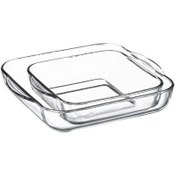 Resim Paşabahçe 159028 Borcam 2'li Kare Fırın Tepsisi 