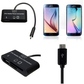 Resim Anunnaki Micro Usb 3 In 1 Sd Tf Kart Okuyucu Otg Veri Aktarıcı 