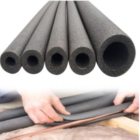 Resim 35 Mm Boru Kılıfı 1 Mt (100cm) 10 Adet Polietilen 10 Mm Et Kalınlıgı 35 Lik 35/10 Izole Boru Isı 