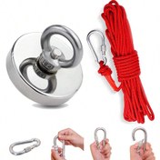 Resim 1 Set 2.3 İnç (60mm) Ağır Hizmet Balıkçılık Mıknatısı Halat ile saç tokası - Nehir Kurtarma için Güçlü Neodim Mıknatıs Kiti, Ön Yerleştirme, Nehir Balıkçılığı ve Manyetik Balıkçılık için İdeal, Nehir Balıkçılığı Ekipmanı|Güçlü Manyetik Güç|Dayanıklı Metal Mıknatıs, Balıkçılık Aksesuarı 