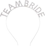 Resim AyrStore Gümüş Kaplama Kristal Taşlı Team Bride Taç 16X17 Cm 